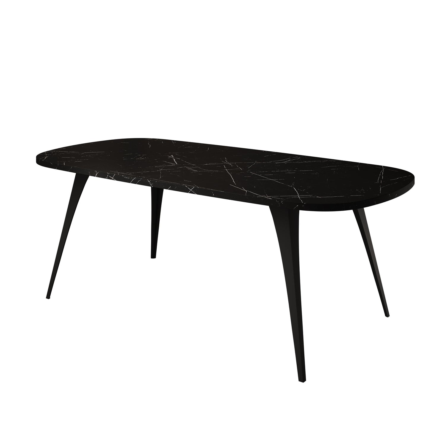 Meubella - Salontafel Flix - Zwart marmer - 120 cm