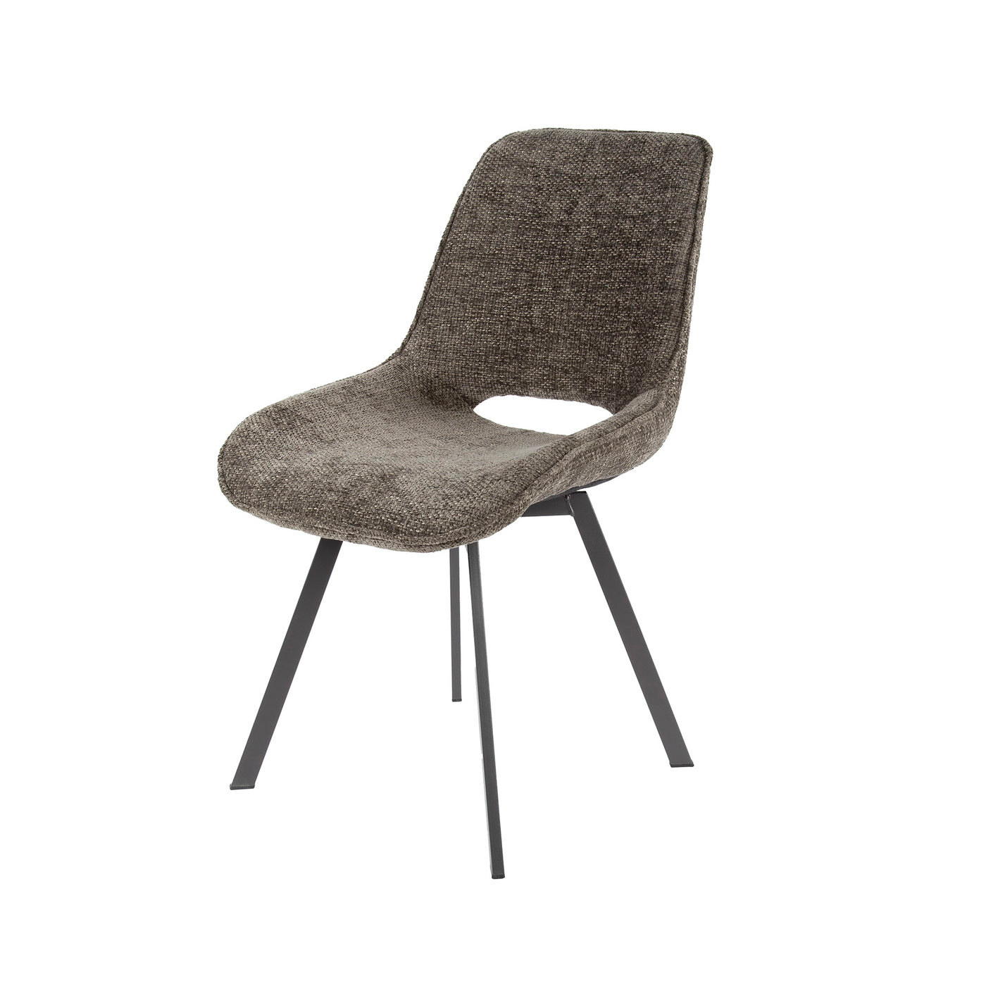 Giga Meubel - Eetkamerstoel Taupe Stof - Swivel Rich - Set van 4