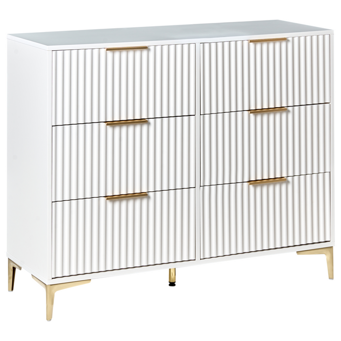 Beliani - WALCOTT - Ladekast met 6 lades - Wit - MDF