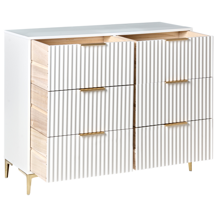 Beliani - WALCOTT - Ladekast met 6 lades - Wit - MDF
