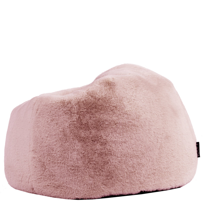 icon Kingston Kinderzitzak - Fluffy Pluche Imitatiebont - Oudroze