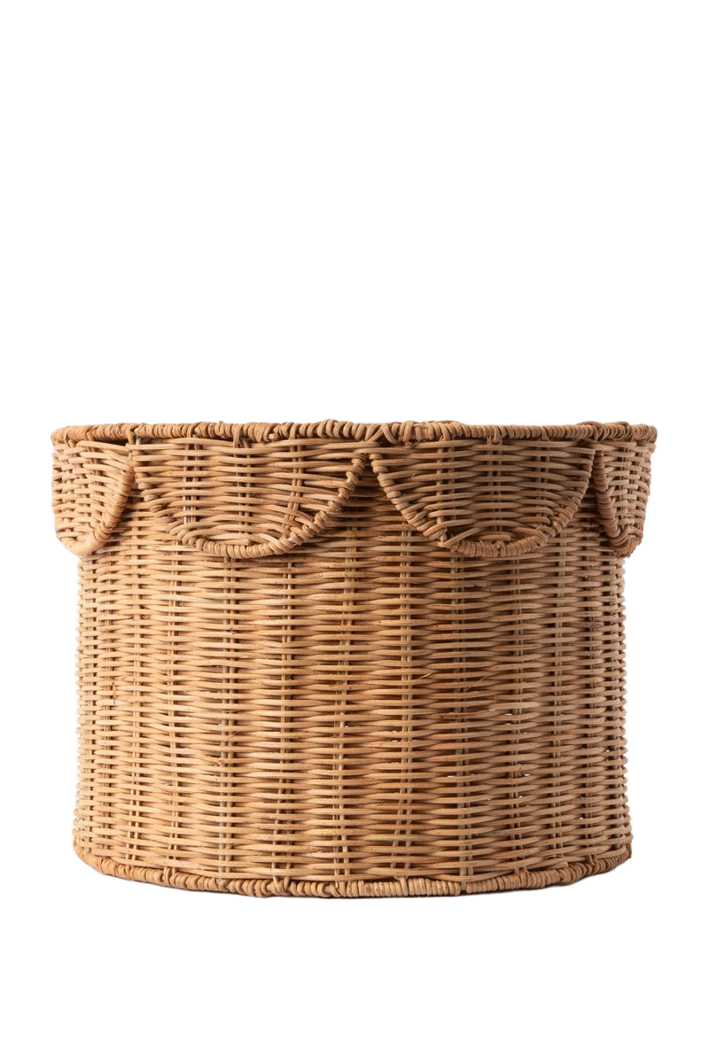 Sissy-Boy Bruine rotan mand ruffle medium