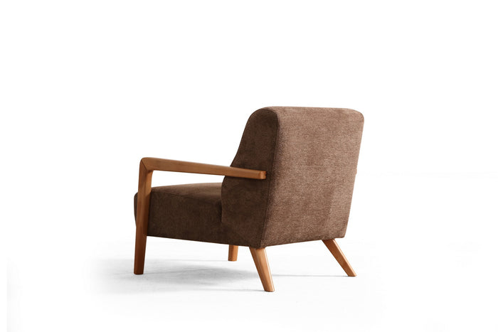 Giga Meubel - Fauteuil Bruin Stof - 72x92x80cm - Lyke