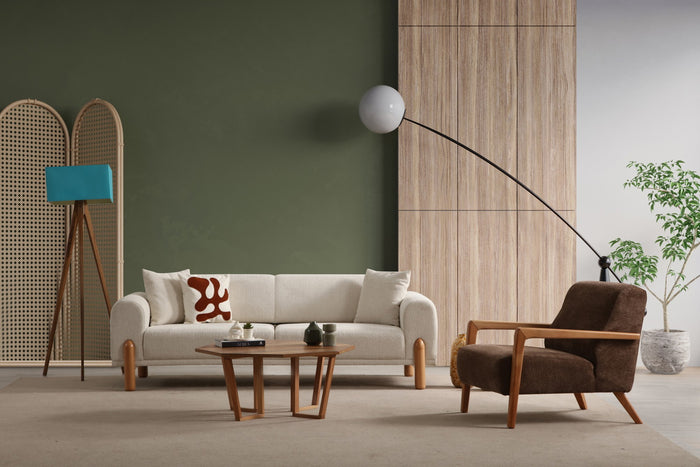 Giga Meubel - Fauteuil Bruin Stof - 72x92x80cm - Lyke