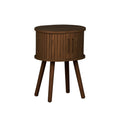 sweeek - Scandinavisch nachtkastje houtdecor met 2 schuifdeuren