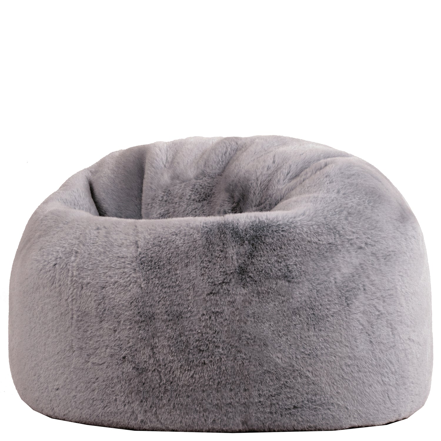 icon Kingston Kinderzitzak - Fluffy Pluche Imitatiebont - Grijs