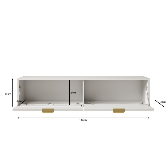 Meubella - TV-Meubel Silas - Beige - 140 cm