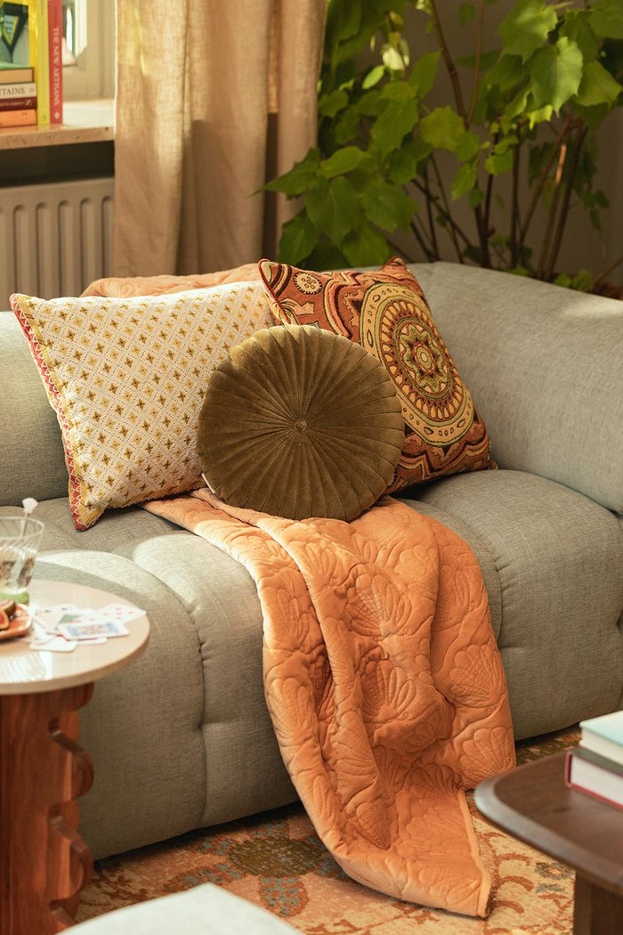 Sissy-Boy Lichtoranje sprei met schelpen (130x180 cm)