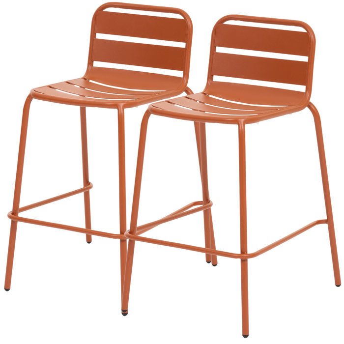 HESPERIDE HIXA Tuinstoelen Barkruk Tuinkruk set van 2 Staal 48x58x9...