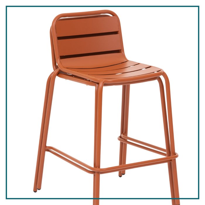 HESPERIDE HIXA Tuinstoelen Barkruk Tuinkruk set van 2 Staal 48x58x9...