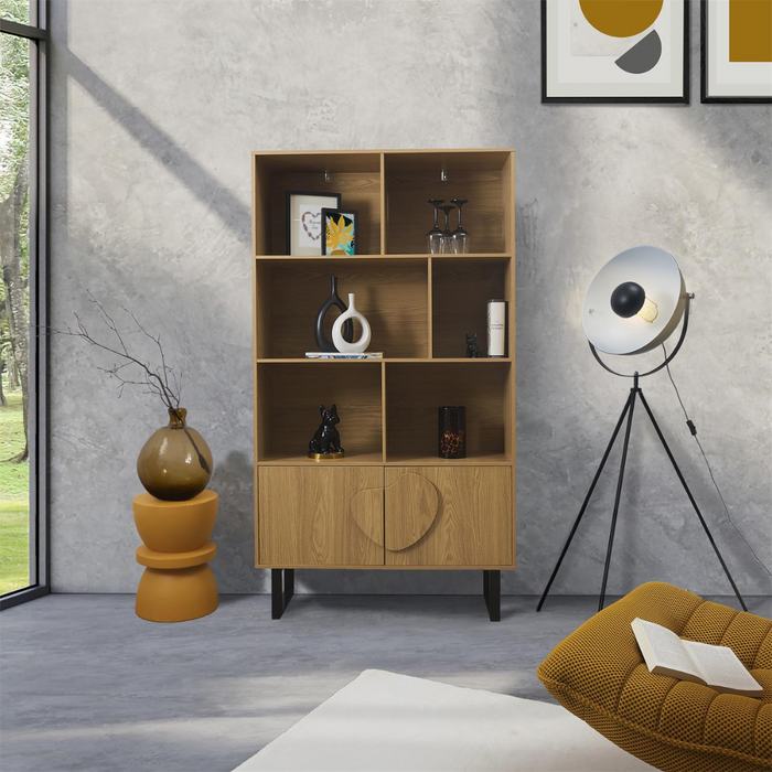 MISOU Calypso Boekenkast Open Wandkast Woonkamer Kast op Poten met...
