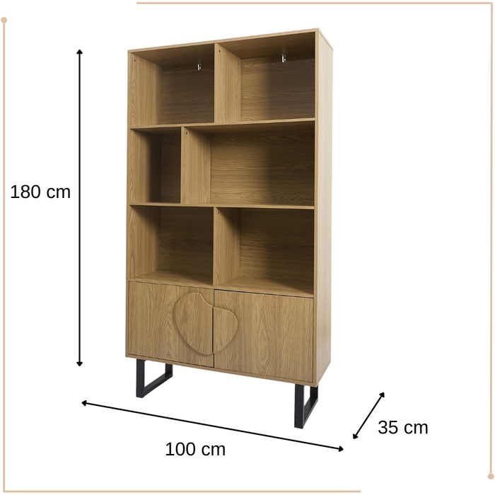 MISOU Calypso Boekenkast Open Wandkast Woonkamer Kast op Poten met...