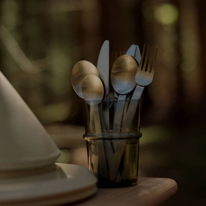 Ferm Living Stelo Bestekset - 4st. - Brushed Stainless Steel