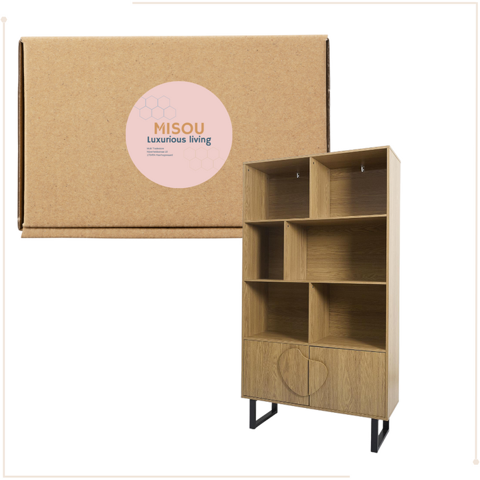MISOU Calypso Boekenkast Open Wandkast Woonkamer Kast op Poten met...