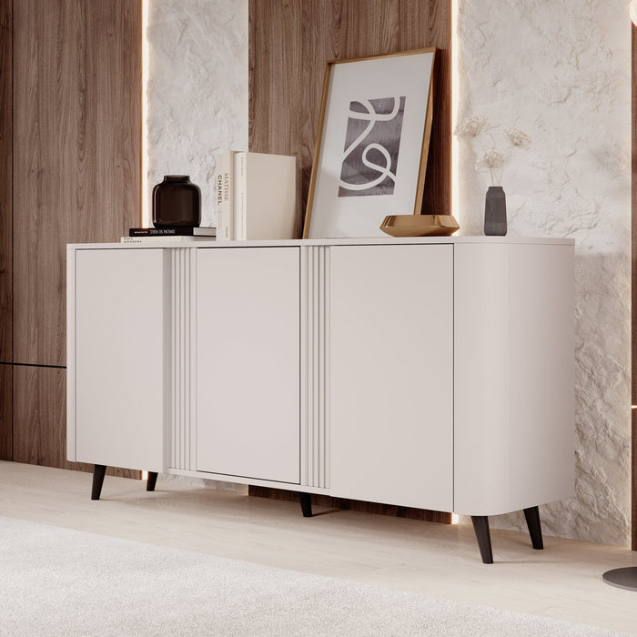 Meubella - Dressoir Veda - Beige - 150 cm