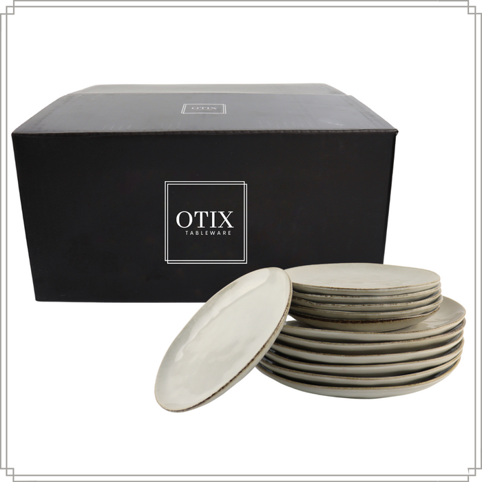 OTIX Serviesset 12-delig Bordenset 6-persoons Ontbijtborden Dinerbo...