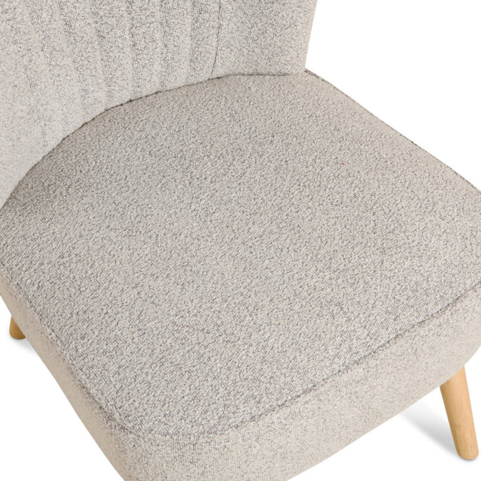 Giga Meubel - Fauteuil Naturel Bouclé - 58x70x72cm - Vive