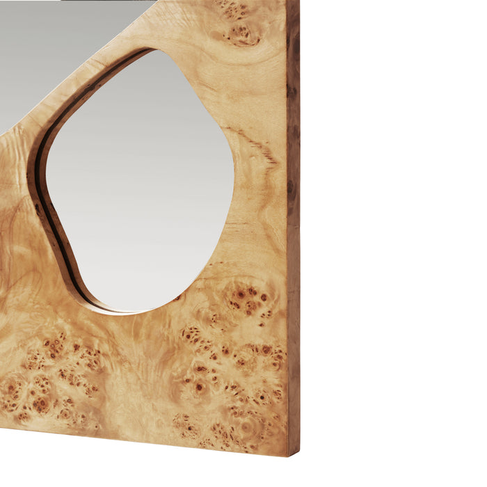 Ferm Living Folia Spiegel  H 82 cm - Natural Burl