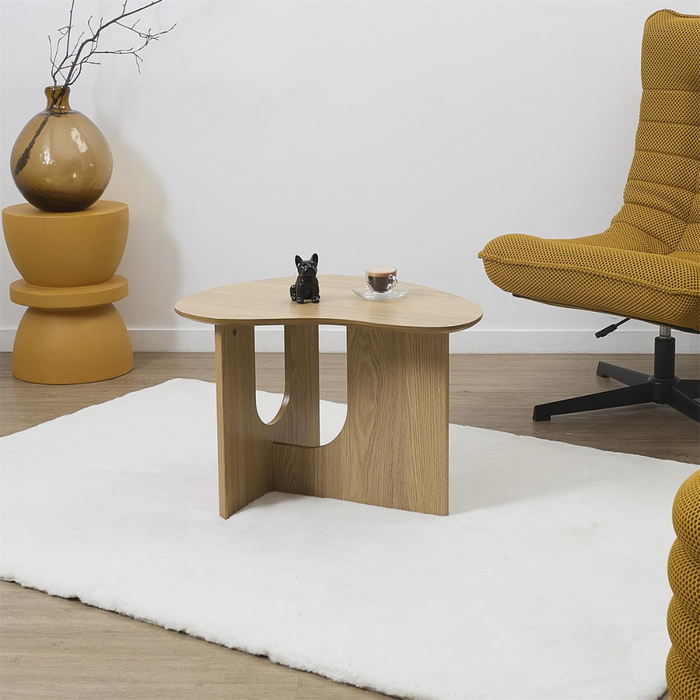 MISOU Calypso Bijzettafel Organische Koffietafel Hout Woonkamer Sal...