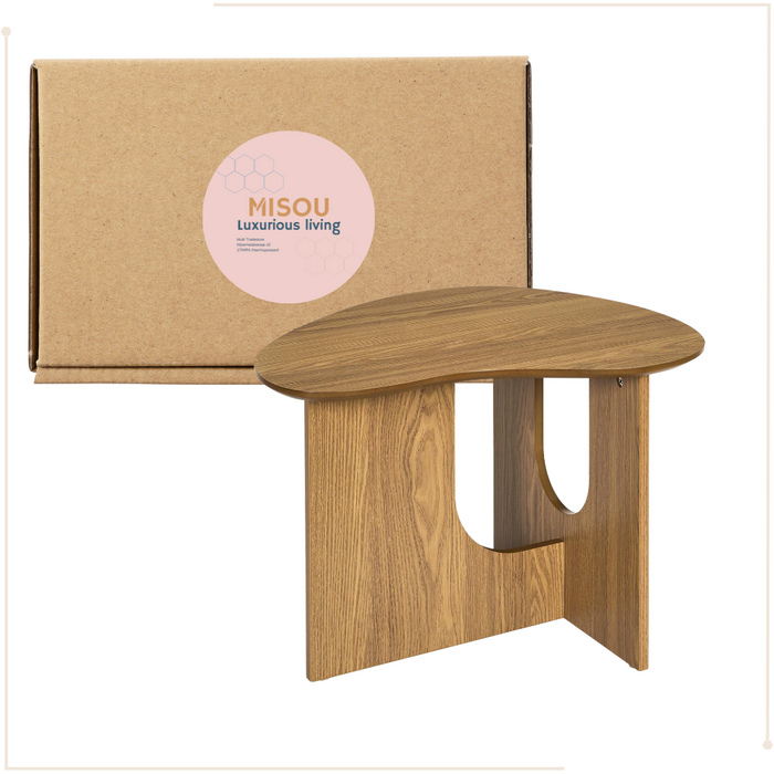 MISOU Calypso Bijzettafel Organische Koffietafel Hout Woonkamer Sal...