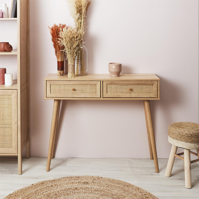 MISOU Bali Sidetable Consoletafel Haltafel Woonkamer Wandtafel Rota...