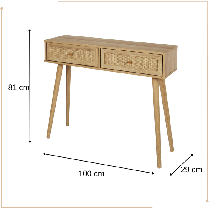 MISOU Bali Sidetable Consoletafel Haltafel Woonkamer Wandtafel Rota...