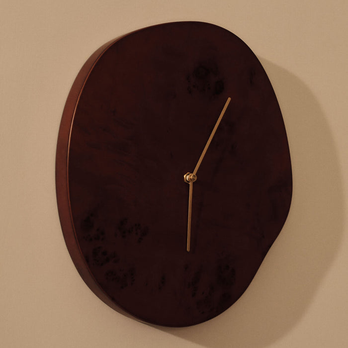 Ferm Living Melt Wandklok - Hout - Bruin