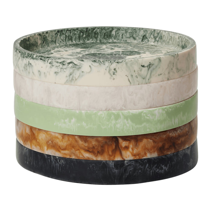 Ferm Living Mist Dienblad - Ø 20 cm - Emerald Off-White