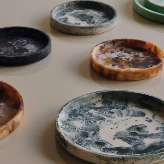 Ferm Living Mist Dienblad - Ø 30 cm - Emerald Off-White