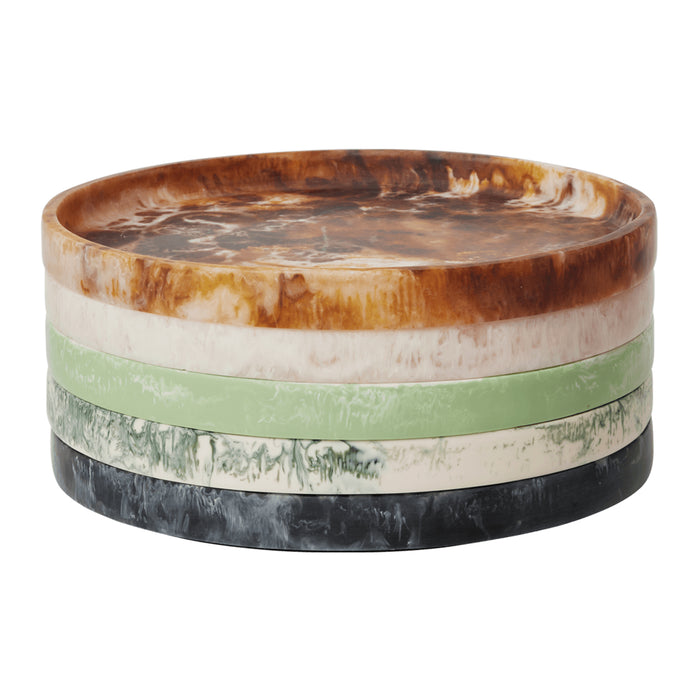 Ferm Living Mist Dienblad - Ø 30 cm - Emerald Off-White