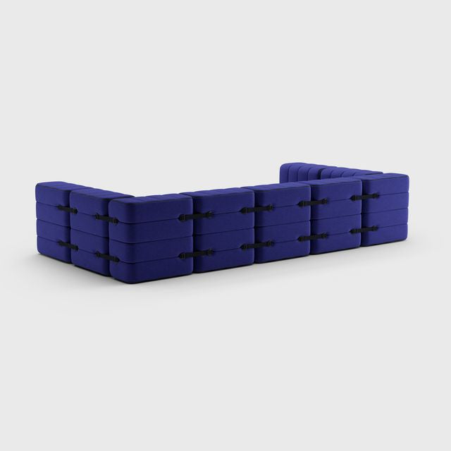 Curt-Set 15 - e.g. Flexible U-shaped sofa - Jet - 9605 (Blue)