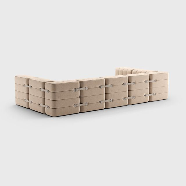 Curt-Set 15 - e.g. Flexible U-shaped sofa - Dama - 0029 (Beige | Grey)