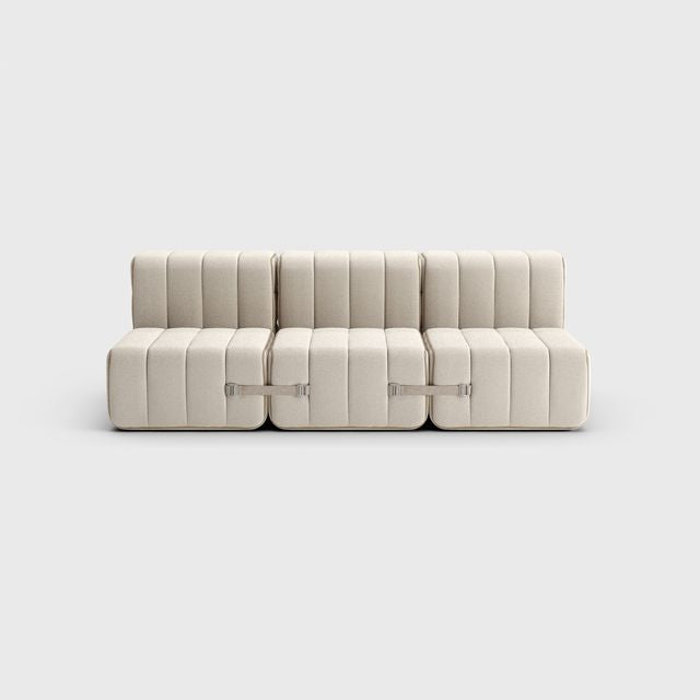 Curt-Set 6 - e.g. Flexible 3-seater - Sera - Calla (White | Beige)