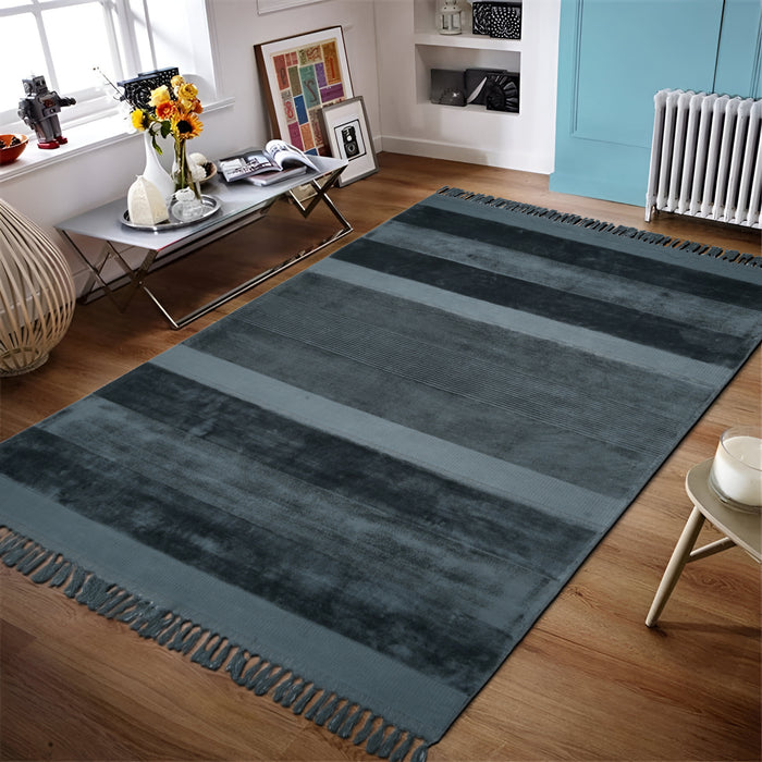 Velaar Geweven Vloerkleed Petrol Blue 160x230 cm