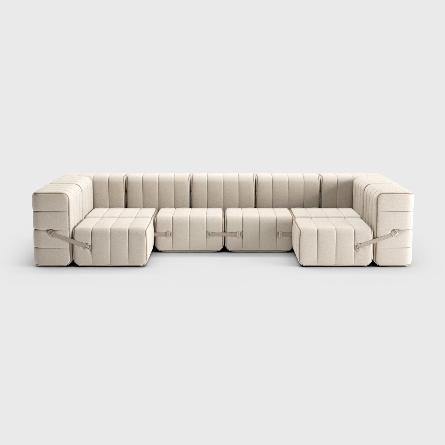 Curt-Set 15 - Sera - Calla (White | Beige)