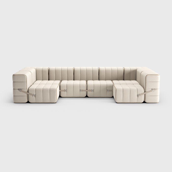 Curt-Set 15 - Sera - Calla (White | Beige)