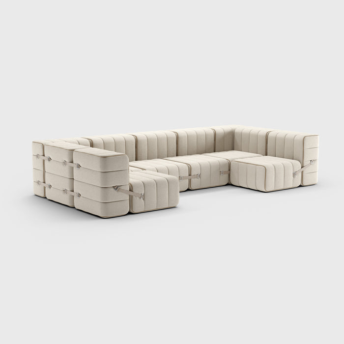 Curt-Set 15 - Sera - Calla (White | Beige)