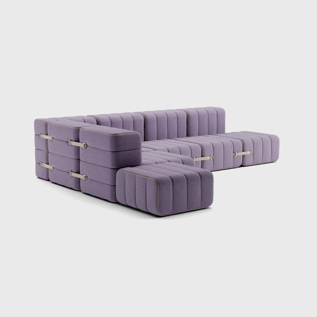 Curt-Set 12 - e.g. Flexible large corner sofa - Dama - 0039 (Lilac)