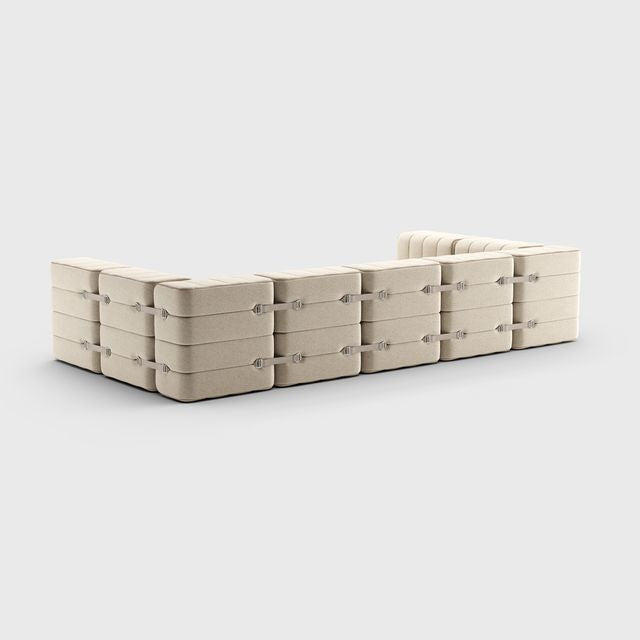 Curt-Set 15 - e.g. Flexible U-shaped sofa - Jet - 9110 (Grey | Beige)