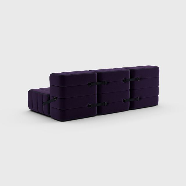 Curt-Set 6 - e.g. Flexible 3-seater - Jet - 9607 (Blue | Purple)