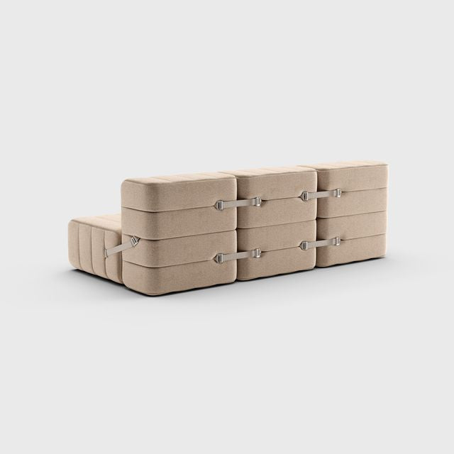 Curt-Set 6 - e.g. Flexible 3-seater - Dama - 0029 (Beige | Grey)
