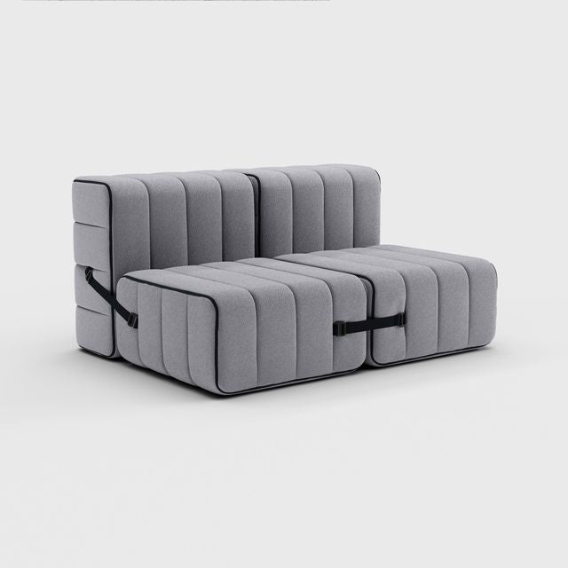 Curt-Set 4 - e.g. Flexible 2-seater - Jet - 9803 (Grey)
