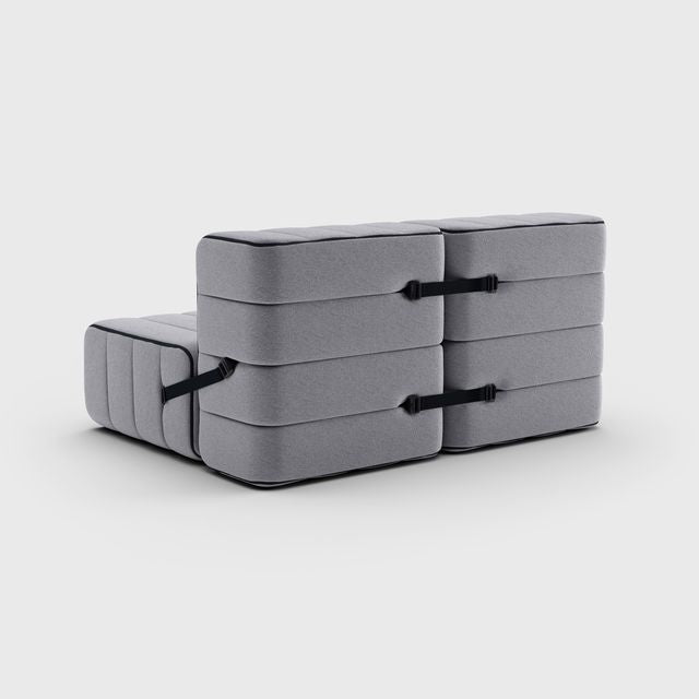 Curt-Set 4 - e.g. Flexible 2-seater - Jet - 9803 (Grey)