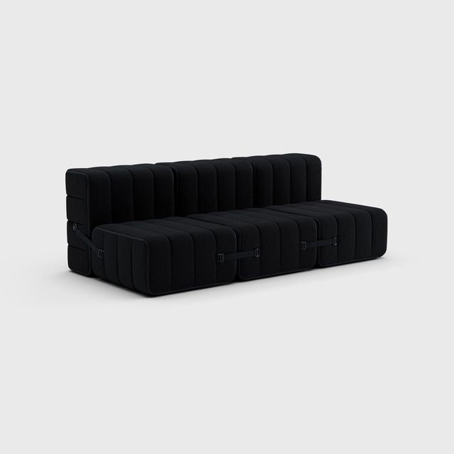 Curt-Set 6 - e.g. Flexible 3-seater - Sera - Ebony (Black)