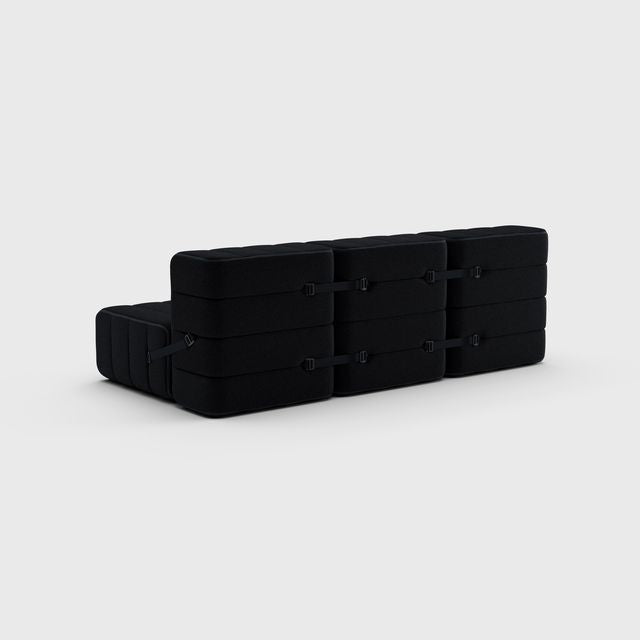 Curt-Set 6 - e.g. Flexible 3-seater - Sera - Ebony (Black)