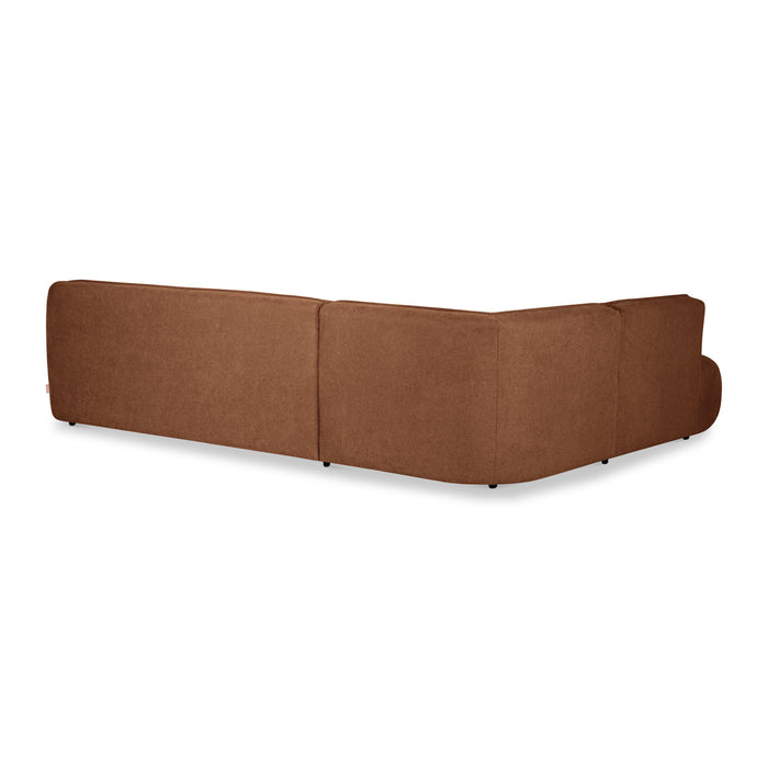 by fonQ Soft Hoekbank Links - Open Eind - Micro Chenille - Terra