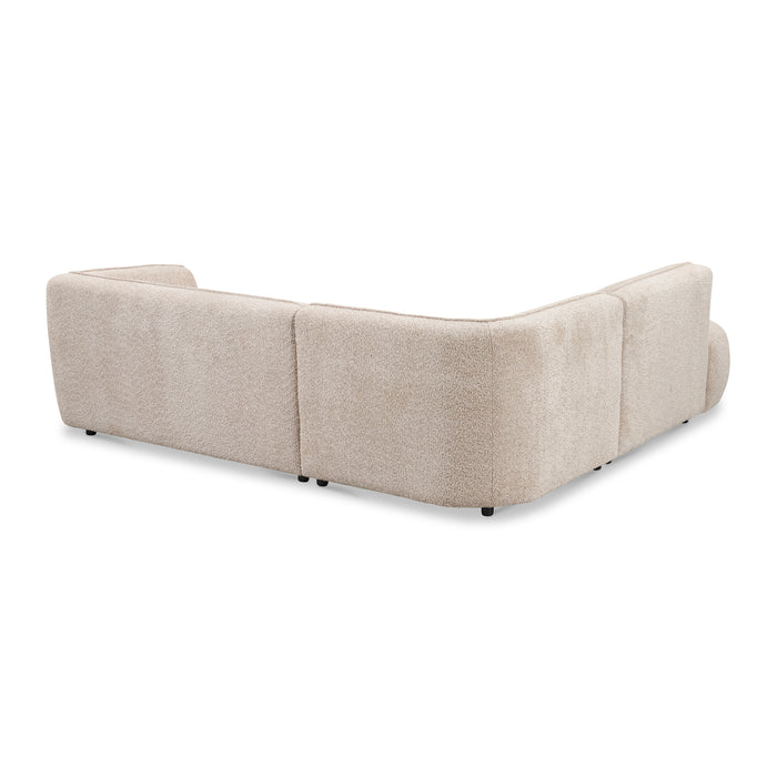 by fonQ Soft Hoekbank Links - Open Eind - Bouclé - Greige