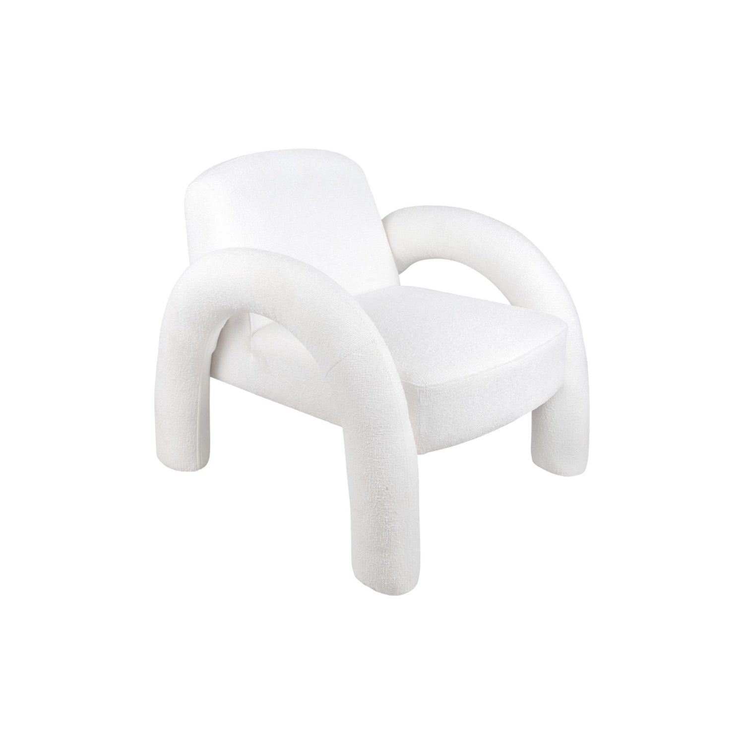 Leitmotiv Stoel Brazo Melange - Wit - 88x74x74cm
