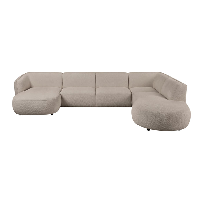by fonQ Soft U-bank Rechts - Bouclé - Greige
