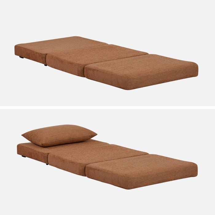 sweeek - Slaapfauteuil convertible chenille stof 1 plaats